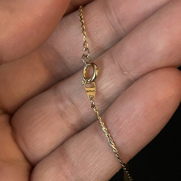 Vintage Avon Necklace Gold Tone Letter “ T “ Pendant Initial Jewelry Sz 18” - Picture 5 of 6